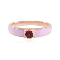 Bague en argent et Grenat Rhodolite framboise