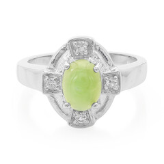 Bague en argent et Chrysoprase impériale