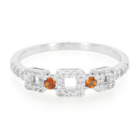 Bague en argent et Citrine