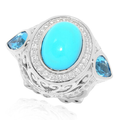 Bague en argent et Turquoise Sleeping Beauty (Dallas Prince Designs)