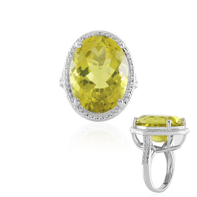 Bague en argent et Quartz de l'Ouro Verde