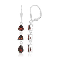 Boucles d'oreilles en argent et Grenat