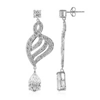 Boucles d'oreilles en argent et Topaze blanche