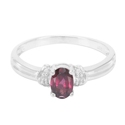 Bague en argent et Rhodolite du Brésil