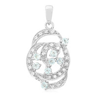 Pendentif en argent et Apatite bleue