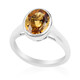 Bague en argent et Scapolite cognac