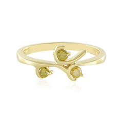 Bague en argent et Diamant jaune I3