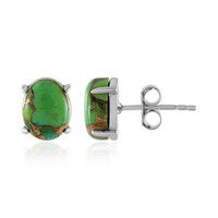 Boucles d'oreilles en argent et Turquoise verte de Kingman