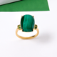 Bague en argent et Malachite