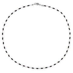 Collier en argent et Spinelle noir