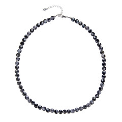 Collier en argent et Gabbro merlinite