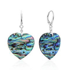 Boucles d'oreilles en argent et Coquillage d'Abalone