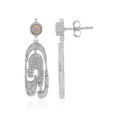 Boucles d'oreilles en argent et Opale Welo (MONOSONO COLLECTION)