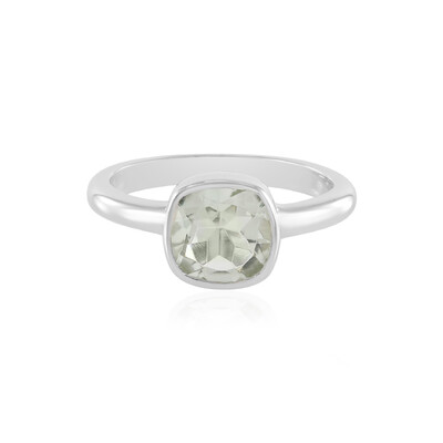 Bague en argent et Améthyste verte