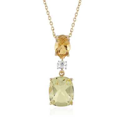 Collier en argent et Quartz citron