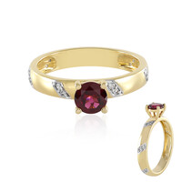 Bague en argent et Grenat Rhodolite framboise