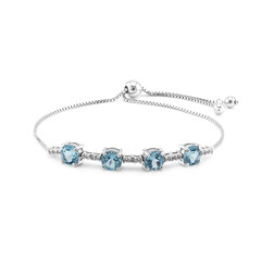 Bracelet en argent et Topaze bleu ciel