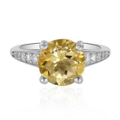 Bague en argent et Citrine