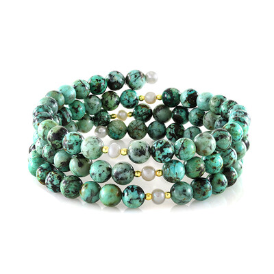 Bracelet en acier et Turquoise (Riya)