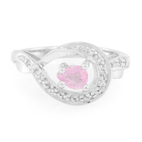 Bague en argent et Saphir parme