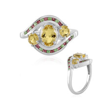 Bague en argent et Béryl jaune