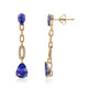 Boucles d'oreilles en or et Tanzanite AAA (CIRARI)