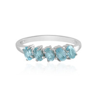 Bague en argent et Apatite bleue