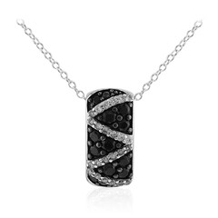 Collier en argent et Spinelle noir