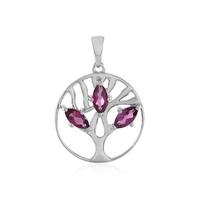 Pendentif en argent et Grenat Rhodolite