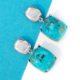 Boucles d'oreilles en argent et Turquoise