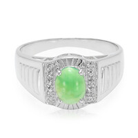 Bague pour homme en argent et Chrysoprase impériale