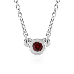 Collier en argent et Rubis de Tanzanie (Adela Silber)