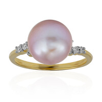 Bague en or et Perle Ming rose royal (TPC)