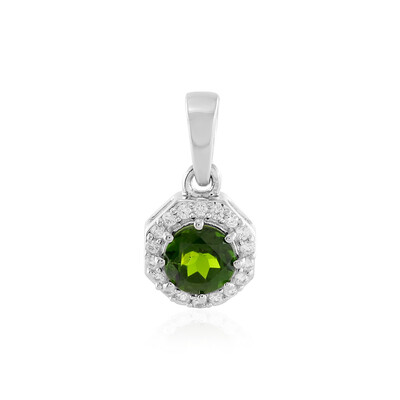 Pendentif en argent et Diopside de Russie