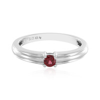 Bague en argent et Spinelle rouge noble