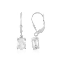 Boucles d'oreilles en argent et Quartz blanc