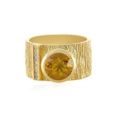 Bague en argent et Zircon jaune