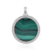 Pendentif en argent et Malachite