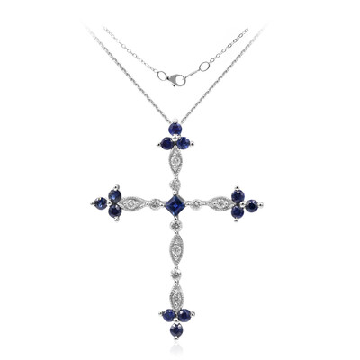 Collier en or et Saphir bleu de Ceylan (CIRARI)