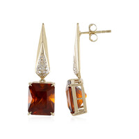 Boucles d'oreilles en or et Grenat Hessonite (de Melo)