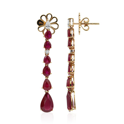 Boucles d'oreilles en or et Rubis de Birmanie (Estée Collection)