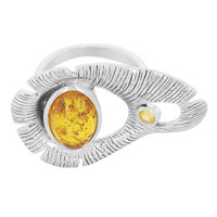 Bague en argent et Ambre