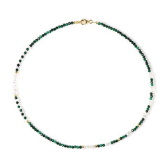 Collier en argent et Malachite (Riya)