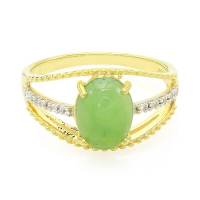 Bague en argent et Chrysoprase impériale