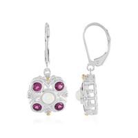 Boucles d'oreilles en argent et Opale Welo (Granulieren)