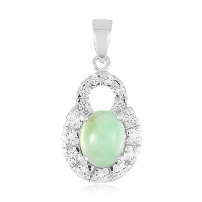 Pendentif en argent et Chrysoprase impériale