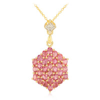 Collier en or et Saphir Padparadscha non chauffé (AMAYANI)