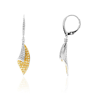 Boucles d'oreilles en or et Diamant SI2 jaune (CIRARI)