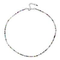 Collier en argent et Grenat du Mozambique (Riya)