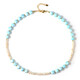 Collier en argent et Aragonite bleue (Riya)